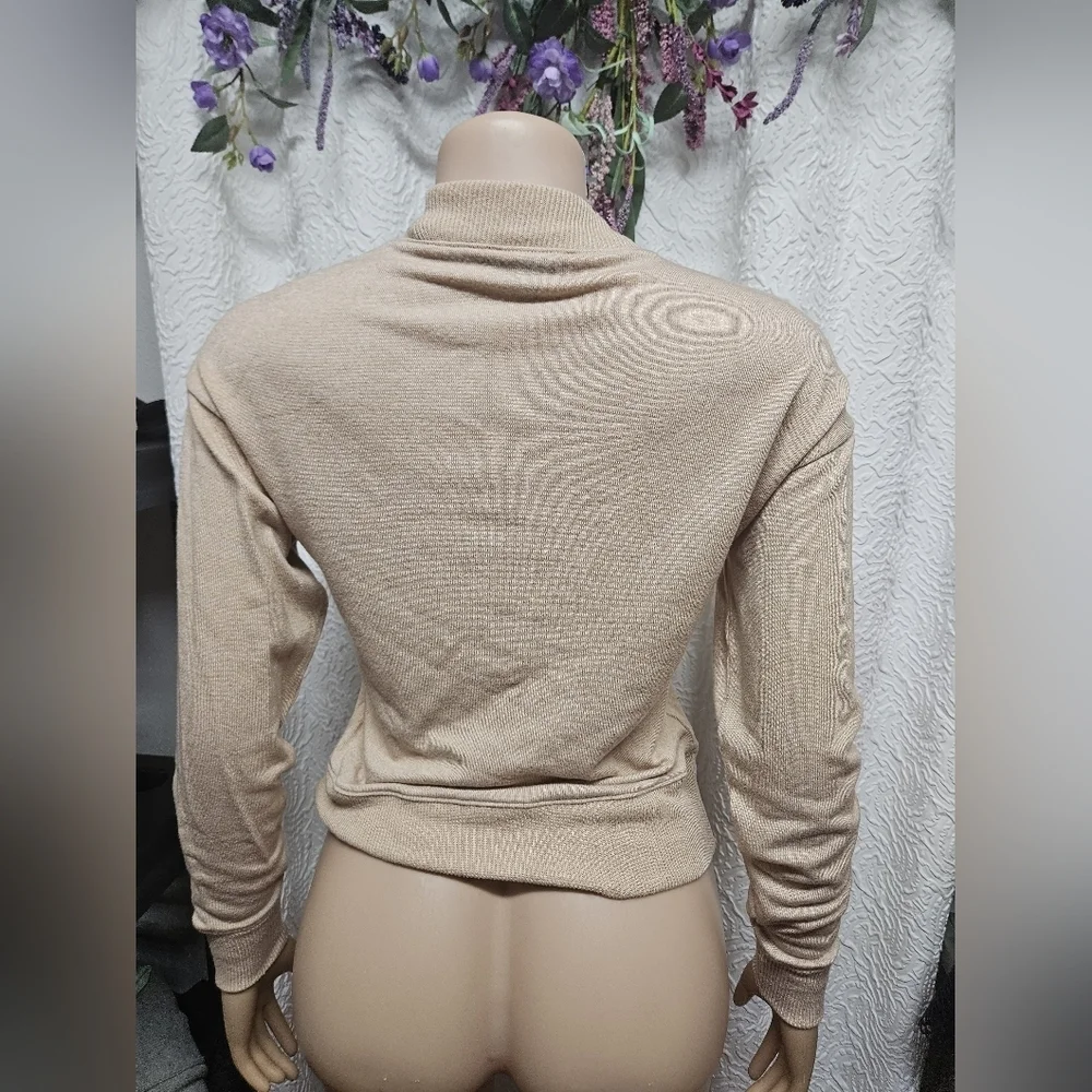 J. Crew Tan Crew Neck Sweater Soft Knit Minimalist